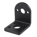 Black Metal L Shaped Mounting Bracket Holder for 25mm Gear Motor