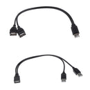 30cm USB-A Female to 2Port USB Male Y-Splitter Extension Adapter Cable