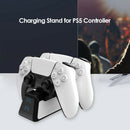 LED Controller Dual Charger Station for Sony PS5 Fast Power Cradle (Black) A