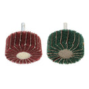 2Pcs 6mm Shank Non-woven Abrasive Grinding Flap Wheel Polishing Buffing Wheel