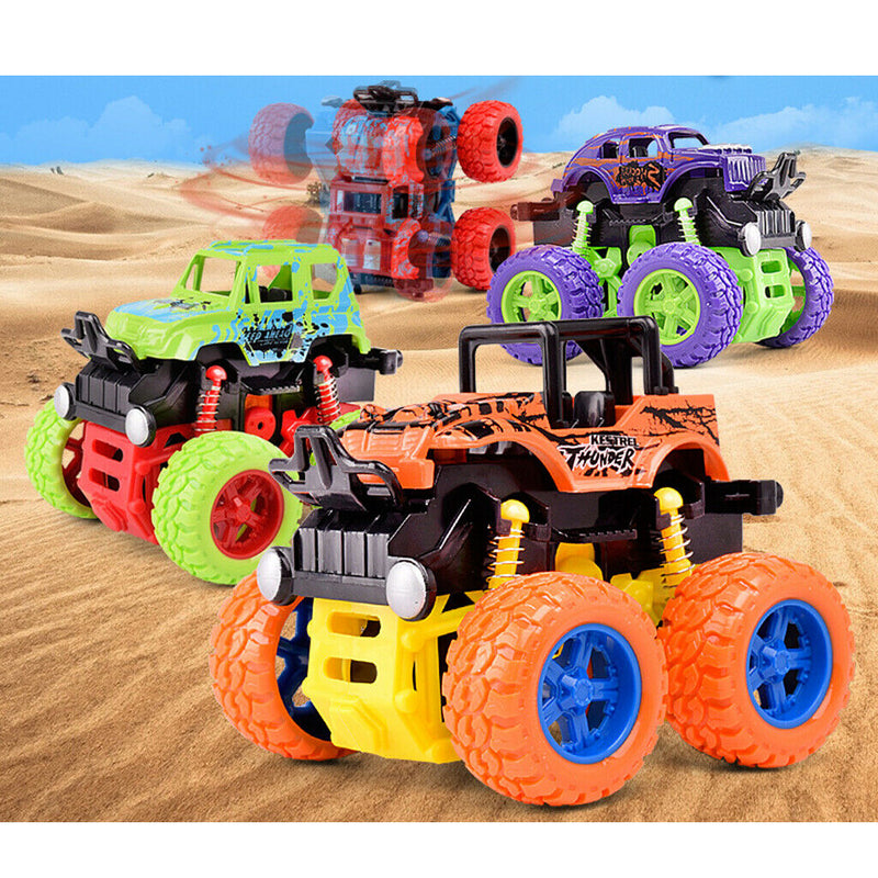 Friction Powered Monster Truck with Big Tire Wheel Pull Back Vehicles Creative
