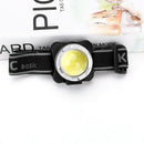 Outdoor Bright USB Rechargeable Front Headlight COB LED Headlamp Flashlight