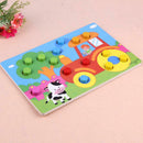 Color Cognition Board Educational Toys Children Wooden Color Match(Farm)