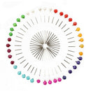 Craft Pin Wheel - 40 Pins - Ball Shaped Pin Heads. Sewing / Quilting Pins.