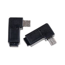 2x 90 Degree Mini Left &Right Angle USB Male to Female Plug Adapter Charger M Bj