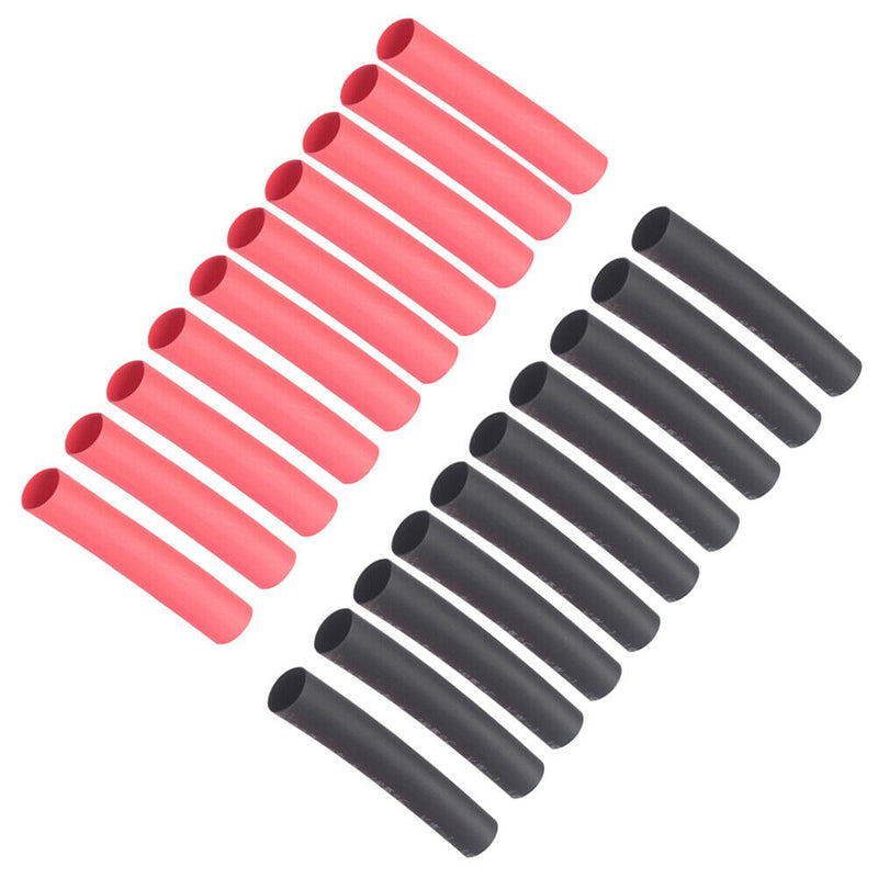 20pcs 6mm Heat Shrink Tubes Red+Black Wire Cable Insulation Sleeving Tubing
