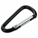 10 Pcs Black D Shaped Aluminum Alloy Snap Clip Key Chain Carabiner Hook E1L1