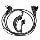 5X(90cm G-Shape Headset Earpiece Headphone With Mic For Walkie Talkie CP04 I8T1)