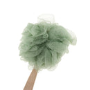 Long Handle Bath Shower Body Brush Scrub Scrunchie Back Scrubber Green