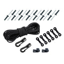 Kayaks Kayak Canoe Deck Elastic Kit 3.8m Nylon Elastic J Hooks Buckles