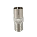 Screw on F Socket Female to TV Aerial FEMALE Coax Adaptor/Connector J8C3