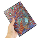 DIY Peafowl Special Shaped Diamond Painting 50 Pages Sketchbook A5 Notebook