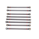 8Pcs Wheelbase Link Rod Aluminum Alloy Link Rod 313Mm for 1/10 Rc Car Crawl U2F3