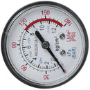 Round 0-180 psi 13mm 1/4BSP Diameter Dial Comparator Air Manometer, Black M5T3