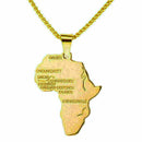Men Charm Metal .African Africa Map Pendant Necklace Chain Gift Gol Gift Al W8E2