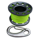 Alloy Scuba Diving Finger Reel Spool with Bolt Snap&10m Fiber Line gray
