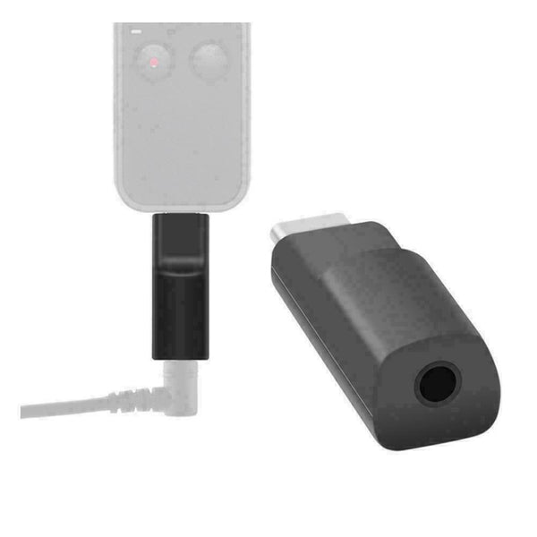 USB Type-C to 3.5mm Mic Microphone Audio Adapter For DJI Origi Pocket New O I0X1