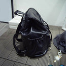 Casual Women Soft PU Leather Backpack Travel Grils School Backpack Black