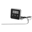 Electronic LCD Food Thermometer BBQ Probe Temperature Alarm Cooking Timer A