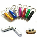 Aluminum Pill Box Case Bottle Cache Drug Holder Keychain Container Waterproof