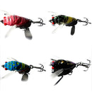 1Pc Cicada Bass Insect Fishing Lures 4Cm Crank Bait Floating Tackle M&O