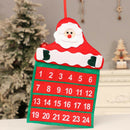 Christmas Advent Calendar Santa Claus Snowman Elk with cloth hooks Decorat Ew