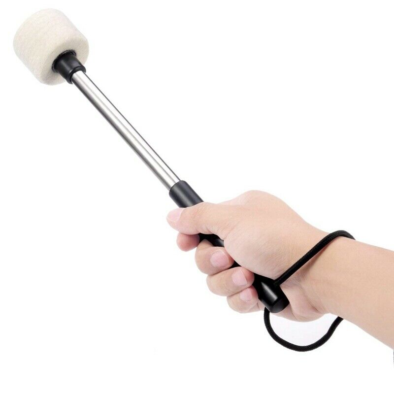 2Pcs Bass Drum Mallet Felt Head Percussion Mallets Timpani Sticks with Stai