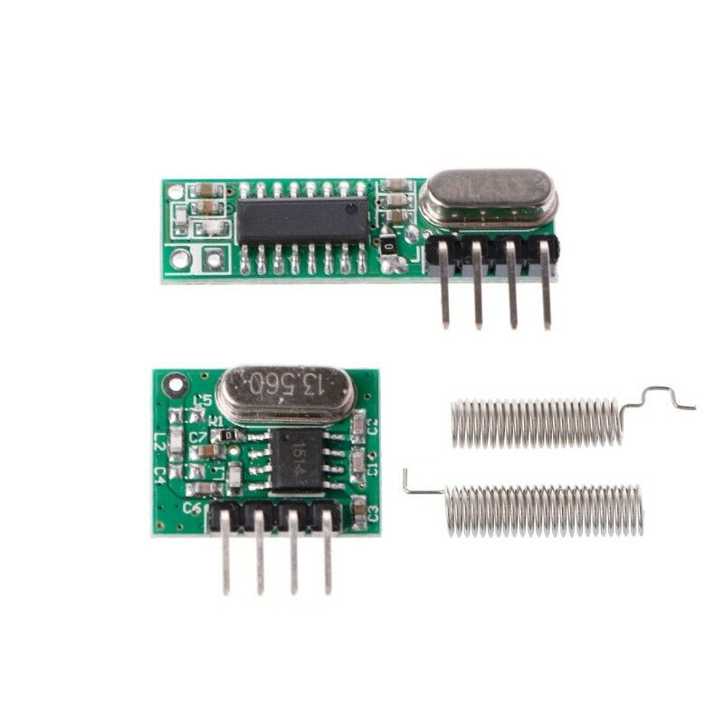 1 Set 433Mhz RF Superheterodyne Receiver Transmitter Module Kits With 2 Antenna