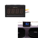 4 Digit 0.4inch LED Digital Electronic Clock for Car Motorcycle Motor (Blue
