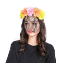 Simulation Cloth Flower Headband Lace Garland Crown Christmas Halloween Day