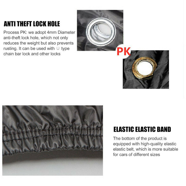 Reflective Waterproof Bicycle Cover Anti UV Bike Sunscreen Dust Cover Black