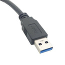 USB 3.0 A Male to Micro-B Left Angled 90 Degree Cable With Locking Screws f R6T8