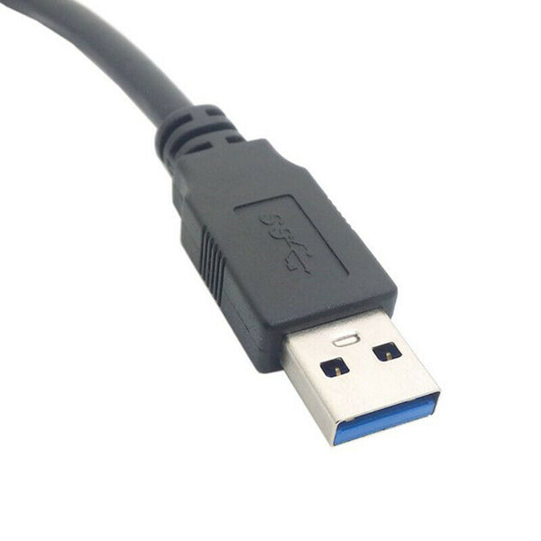 USB 3.0 A Male to Micro-B Left Angled 90 Degree Cable With Locking Screws f R6T8