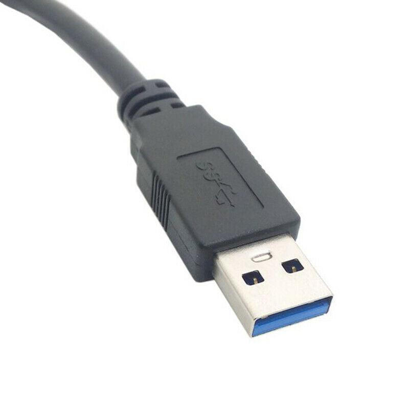 USB 3.0 A Male to Micro-B Left Angled 90 Degree Cable With Locking Screws f R6T8