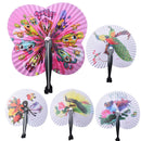 Paper Folding Chinese Oriental Floral Hand Fans Wedding Favours Table Favor JR