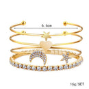 4pcs/set Women Star Moon Love Heart Bracelet Sets Chain Bracelet Jewelry Ac