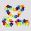 4Pcs/set Hawaiian Flower Necklace Leis-Headband Garland Beach Hula Fancy Dress