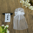 Couple wedding party wine glass decor bride groom tux bridal  toast gift FT