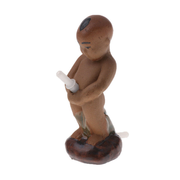 Artificial Hidden Cave Ornament Aquarium Fish Tank Decoration Little Boy - S