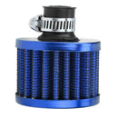 12mm Car Motor Cold Air Intake Filter Turbo Vent Crankcase Breather(Blue)