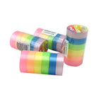 6 Rolls 12mm Width Transparent Tape Sealing Packing Gif Stationery Colorful T4U3
