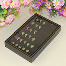 Velvet Jewelry Ring Display Organizer Case Tray Holder Earring Storage BoxB Gw