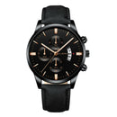 Cuena Men'S Leather Alloy Sports Watch Men'S Business Watch Men'S Quartz Cl Q7F1