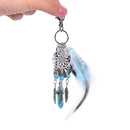 Shell Dreamcatcher Tassel Key Ring Car Bag Mini Charm Feather keychain Women  FT