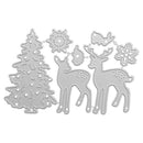 Christmas Tree Elk Cut Die DIY Scrapbooking Embossing Paper Card Stencils