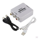 2Pc Rca Cvsb AV To RF Adapter 67.25Mhz 61.25Mhz Video Audio TV Signal