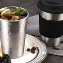500Ml Travel Coffee Mug Creative With Silicone Lid Stainless Steel Cups And