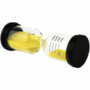 1 Yellow Glass + Sand 10 minute tick time Hourglass With packaging 13*4.3cm O2G2