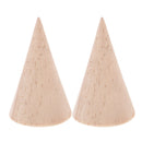 2x Painted Plain Wooden  Cone Display Stand Jewelry