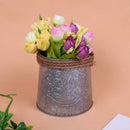1xDecorative Metal Garden Flower Container Display Bucket Blcony Display